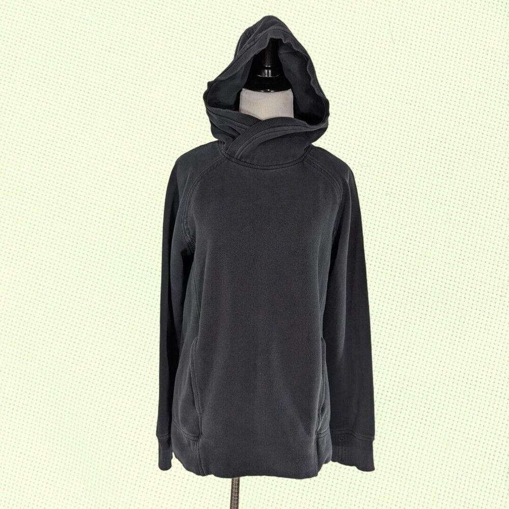 Lululemon Fleece Please Black Sweatshirt Pullover Hoodie Athleisure Size 6‎
